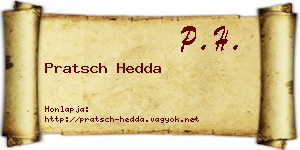 Pratsch Hedda névjegykártya